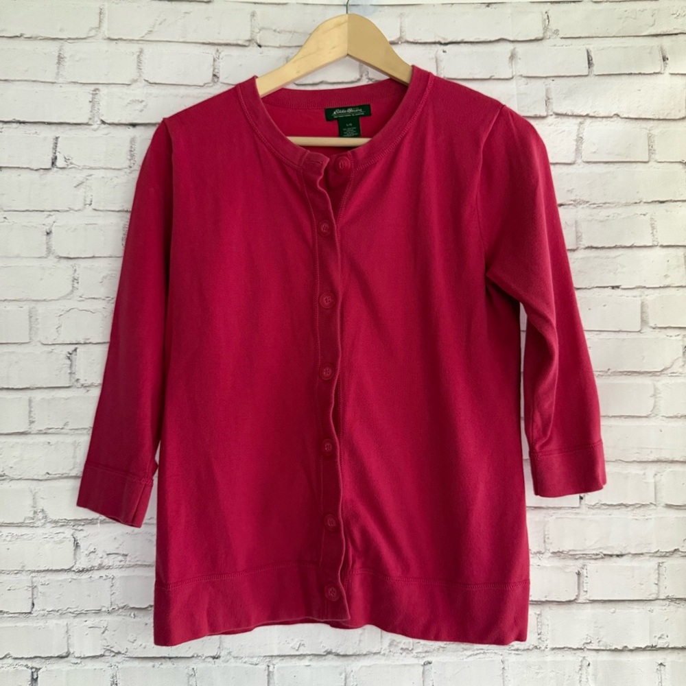 Eddie Bauer Women's‎ Pink Cardigan Sweater